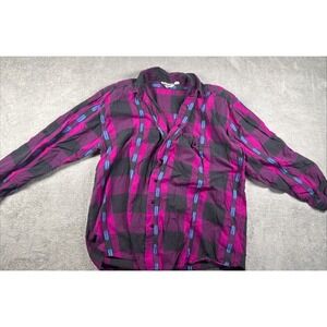 Vintage ACTIVITY ROAD Multicolor Plaid Shirt Women's Plus Size Size 42/22